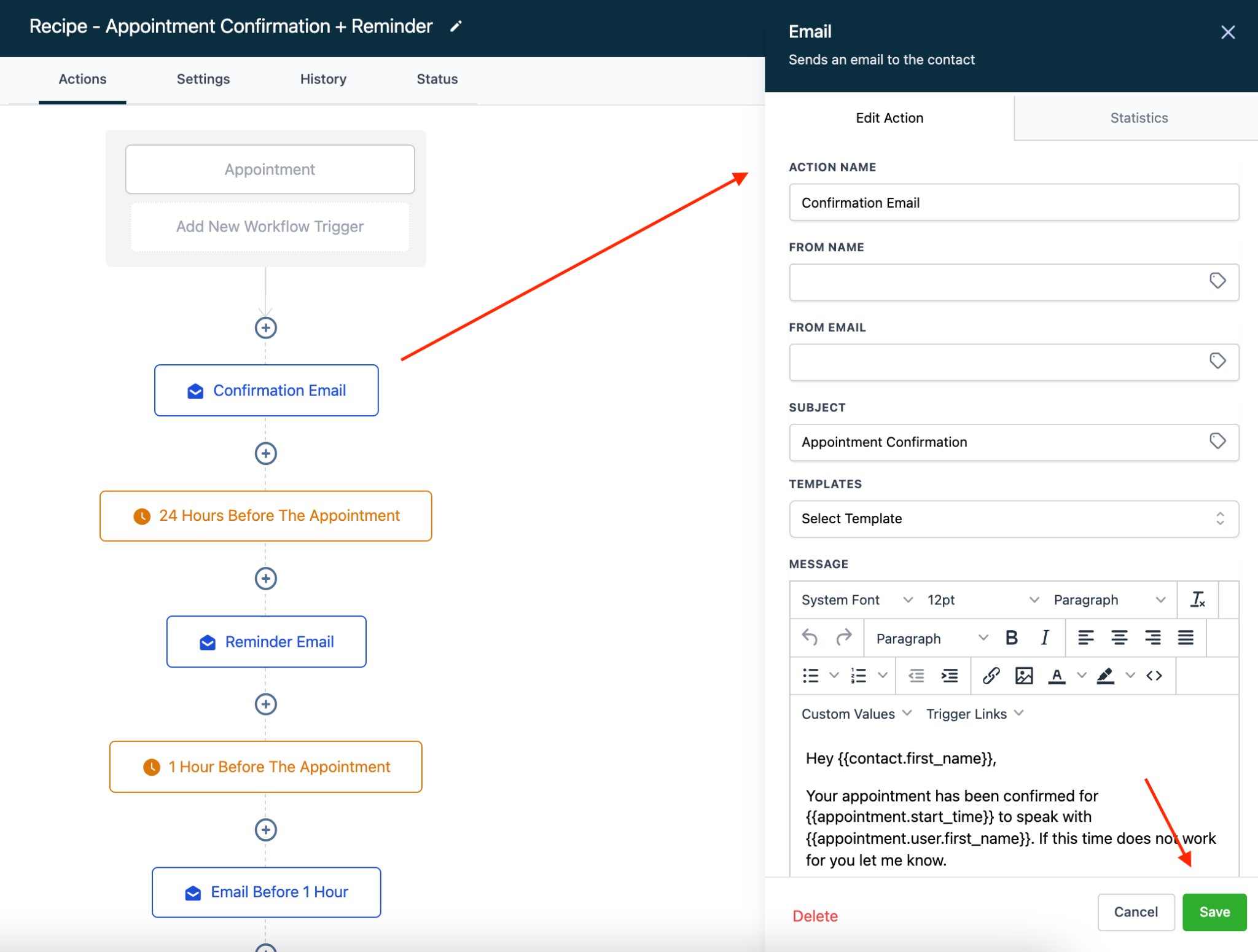 screenshot of Vacation Rental CRM